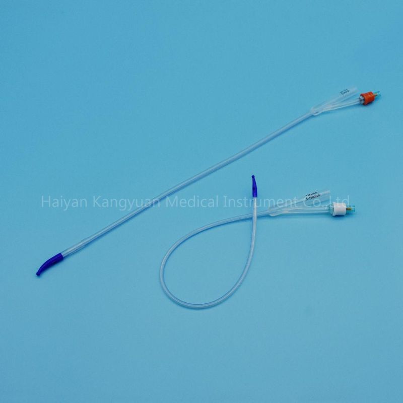 Tiemann Coude Tip 2 Way All Silicone Urinary Urethral Catheter Normal Balloon Factory