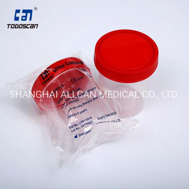 120ml Medical Disposable Plastic Specimen Container Urine Sample Container