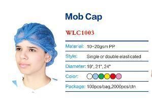 Disposable Medical Surgical Nurse Big Size Mob Cap/Bouffant Cap/Strip Cap