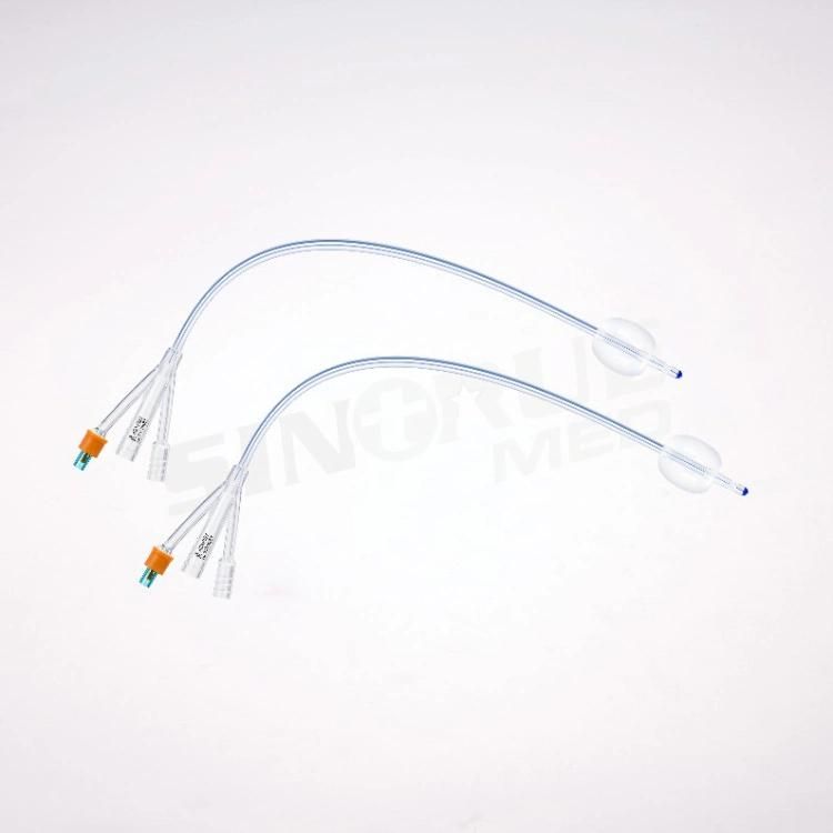 Hospital 16fr-26fr Disposable Medical 3-Way All Silicone Foley Catheter