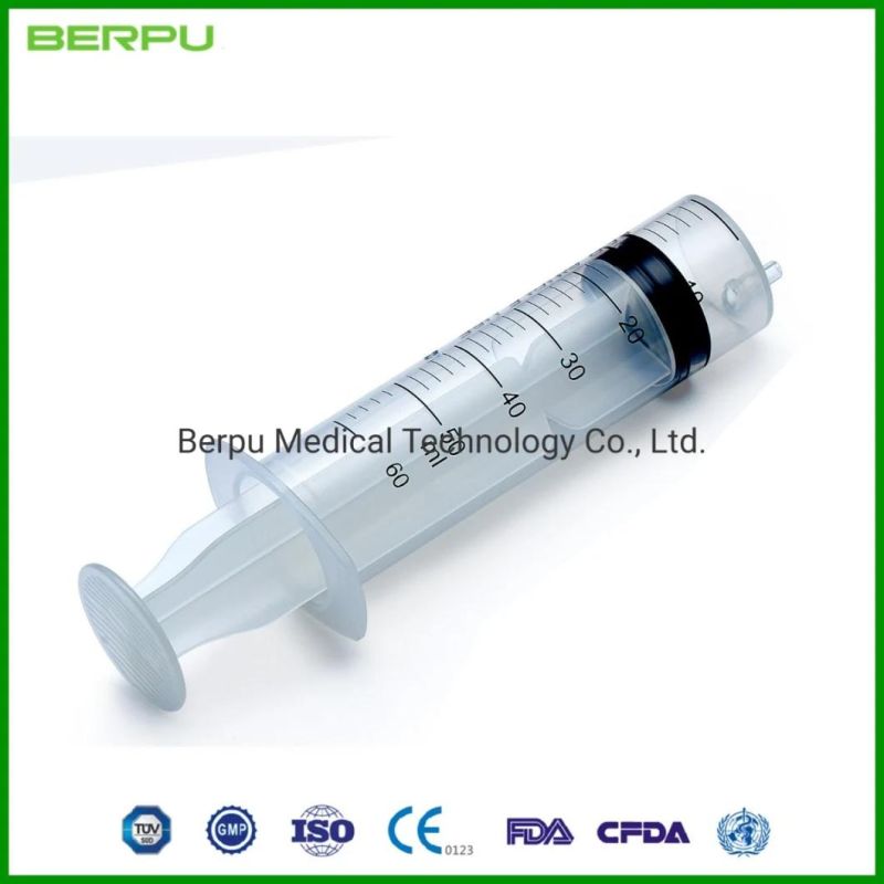 Berpu Eo Sterile Disposable Three Part Luer Lock Luer Slip Central Type Eccentric Type Hypodermic Syringe Injection Syringe with Size 1-60ml CE ISO FDA