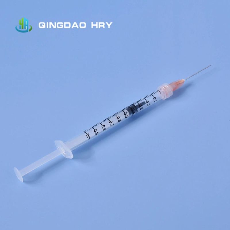 Disposable Medical Syringe 1ml Luer Lock with Needle 25g From China FDA 510K CE&ISO