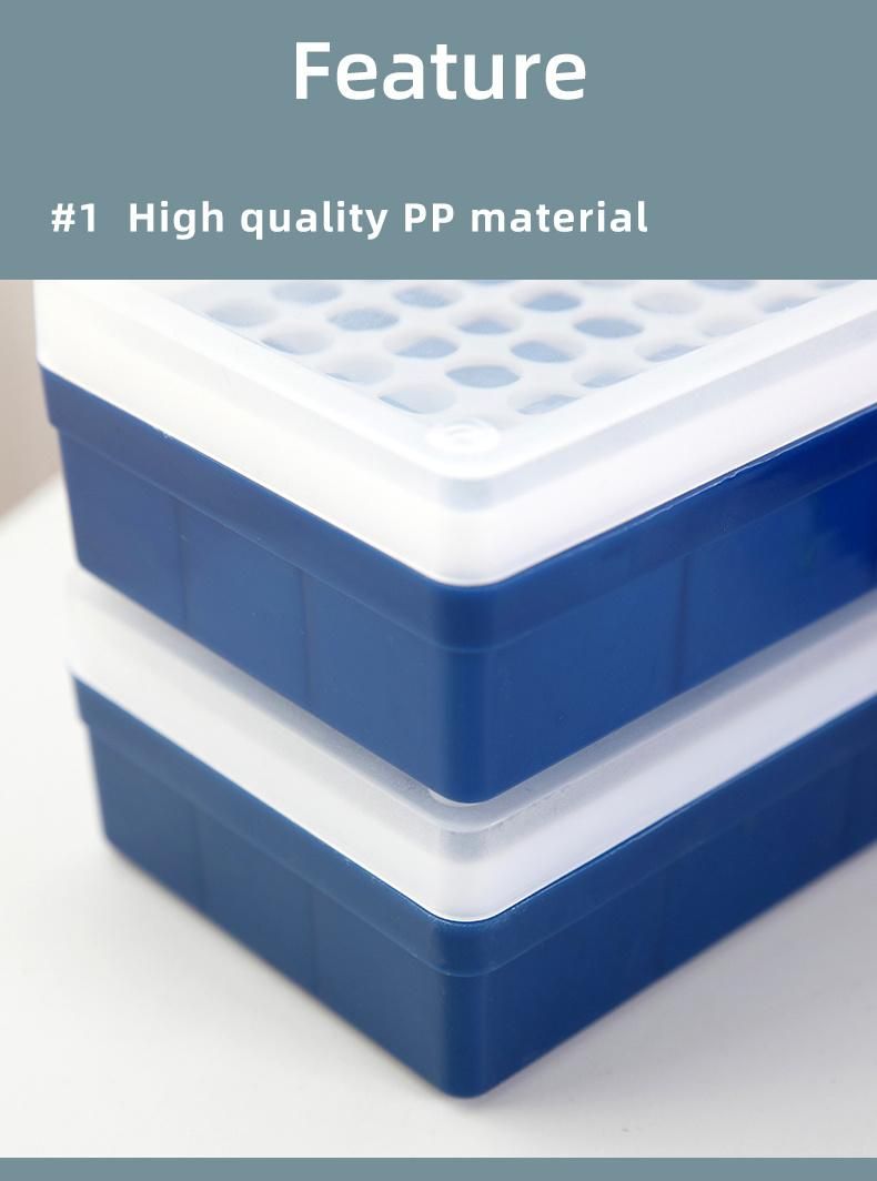 Plastic Pipette Tip Rack with Tip-Tray, Empty Box, 84 Wells