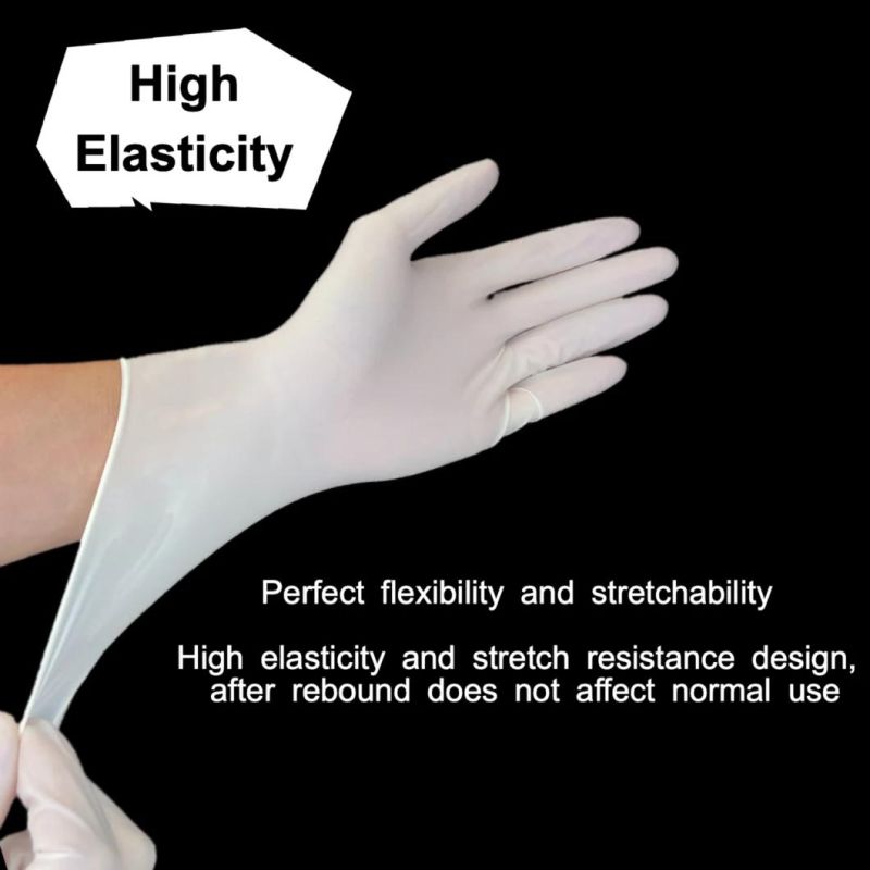 510K En455 Powder Free Disposable Latex Examination Gloves for Hospital Use