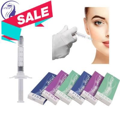 Korea 1ml 2ml Cross Linked Cross-Linked Hyaluronic Acid Injectable Dermal Filler