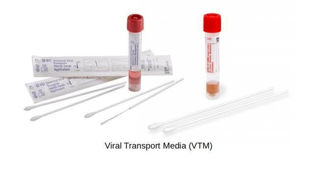 Medical Supply Disposable Vtm Virus Transport Medium Universal Viral Collection Tube Kit for PCR Diagnostic Test with Nasal Swab