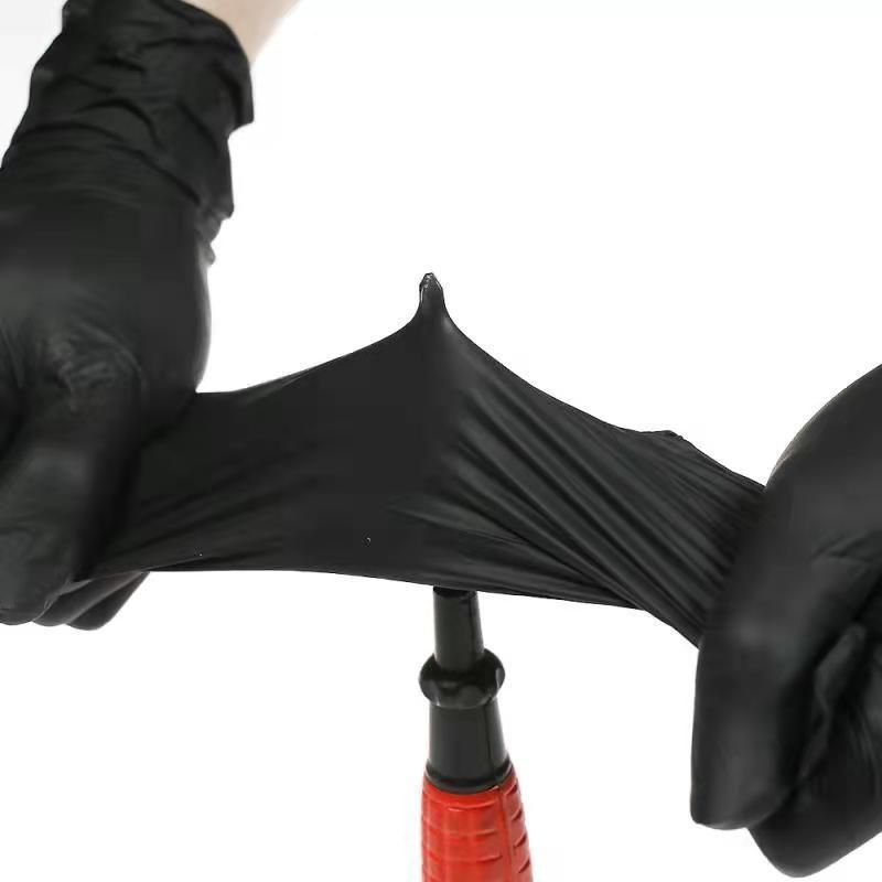 4.5g 5.0g 7.0g Tattoo Black Disposable Fiexible Nitrile Gloves