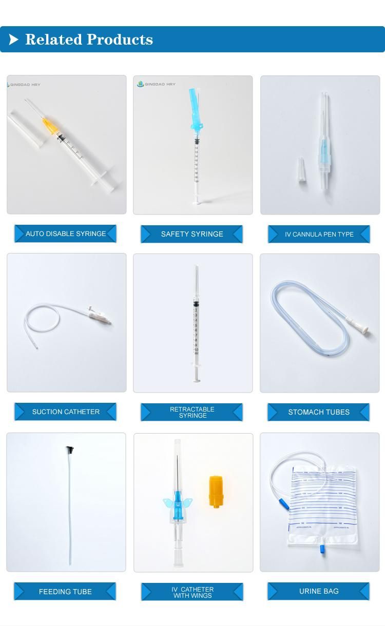 Medical Disposable Sterile Injection Syrings Safety Syringe 0.3ml -10ml Auto-Disable with/Without Needles