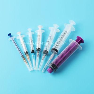 Disposable Medical Sterile Safety Syringe Injection with Needle Luer Lock 1cc