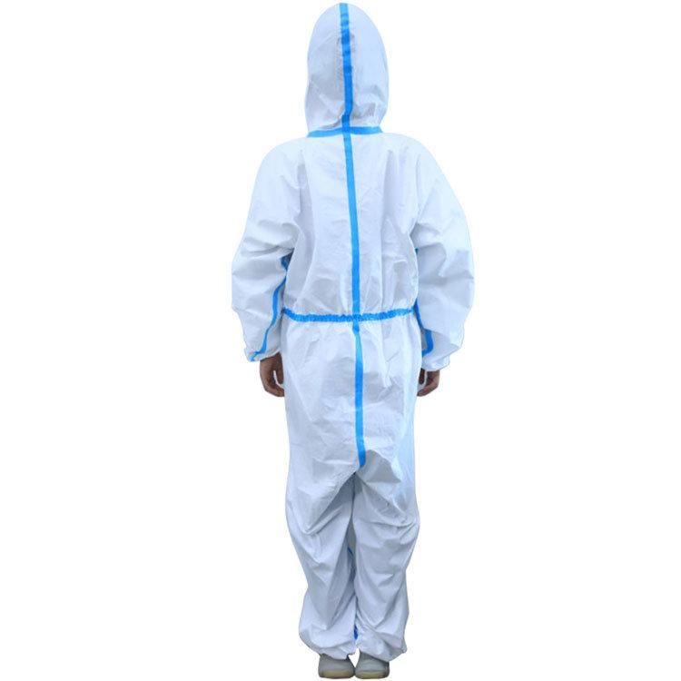 Ly CE SMS Microporous Coveralls Heat Sealed Tape Seam Disposable Medical Coverall