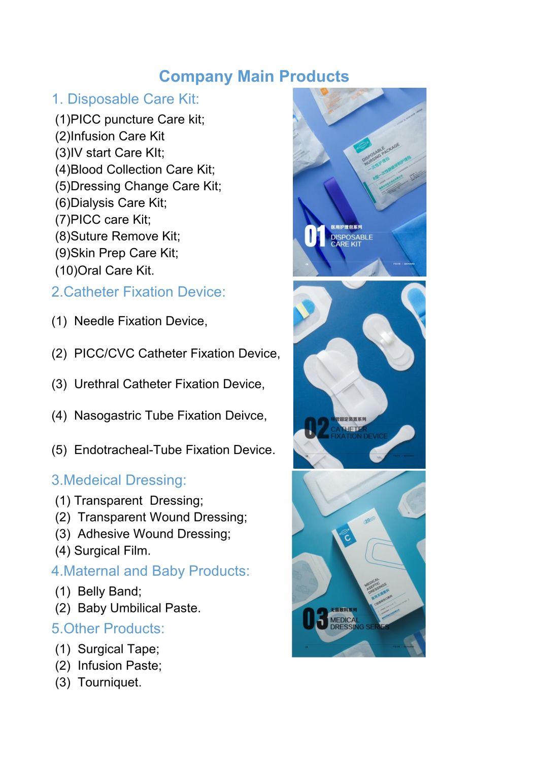 Surgical Transparent Wound Dressing with Pet Backing Manufacturer