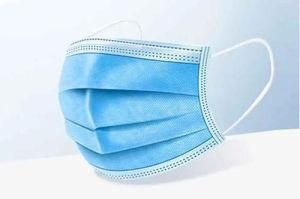 Non-Woven 3ply Disposable Blue Face Mask with Earloop Anti Dust Wholesale Good Quality Three-Layer Mask China Supplier