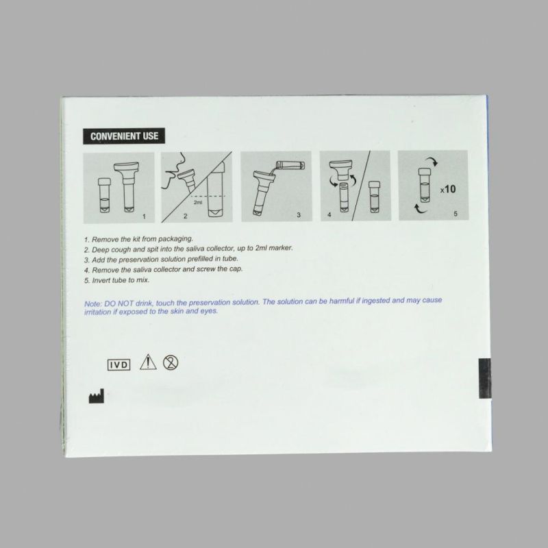 Saliva Collection and Kit Saliva Collection and Transport System for Respiratory Virus Rna Extracting with CE Certificate