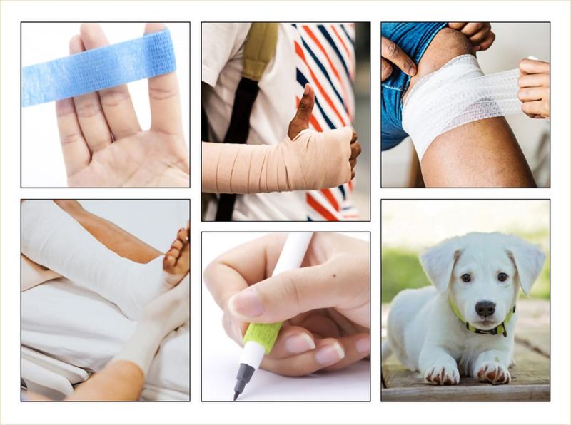 Customized Disposable Medical Self Adhesive Elastic Cohesive Bandage with TUV Rheinland CE