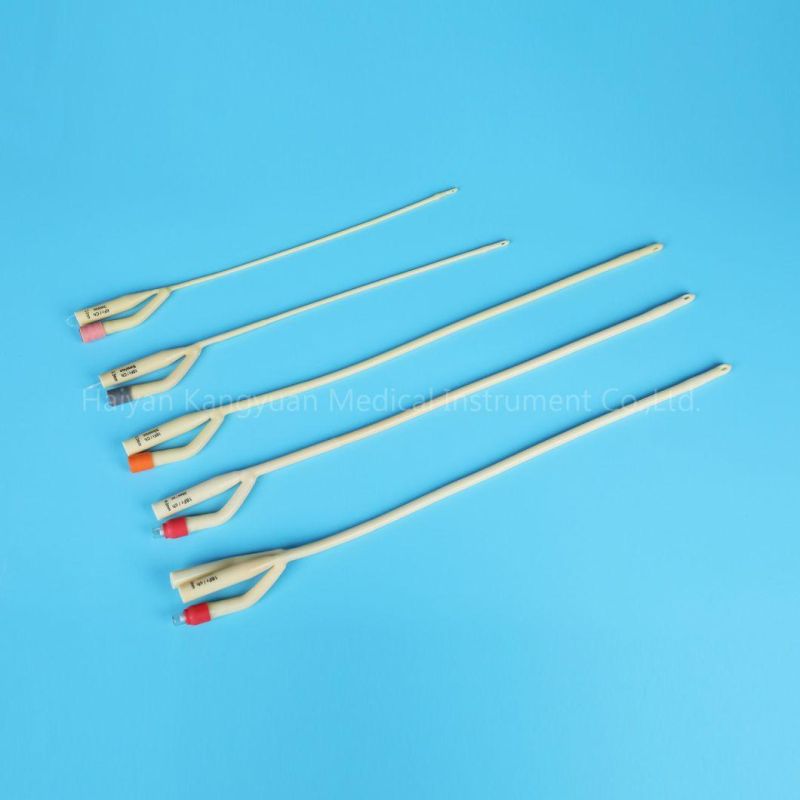 2 Way/ 3 Way Medical Supply Silicone Coated Latex Foley Catheter