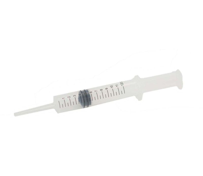 Disposable Medical Instrument Ring Type Transparent 100ml PP Irrigation Syringe with Catheter Tip