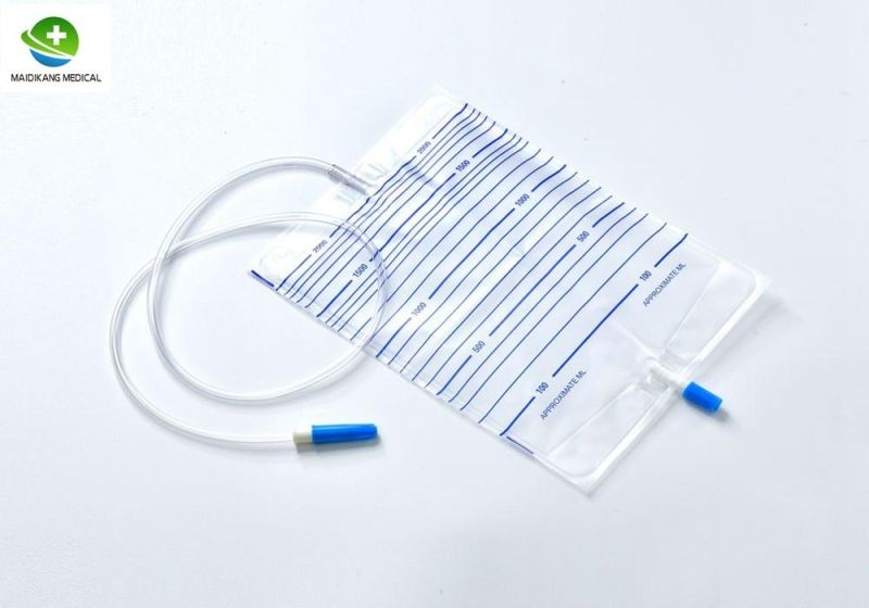 Disposable Urine Bag with T-Valve Pull-Push 100ml 2000ml CE ISO