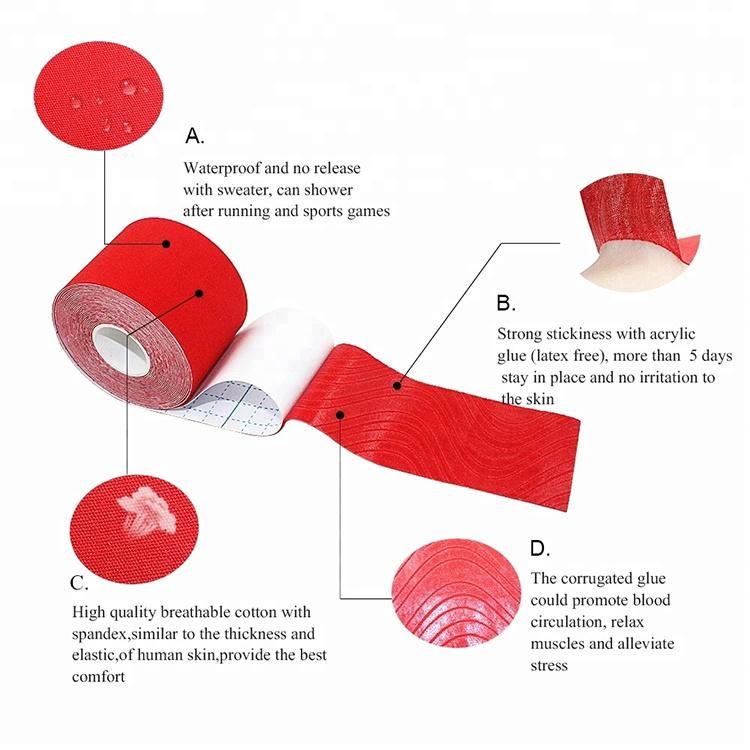 Cotton Elastic Kinesiology Physio Therapy Muscle Sports Tape