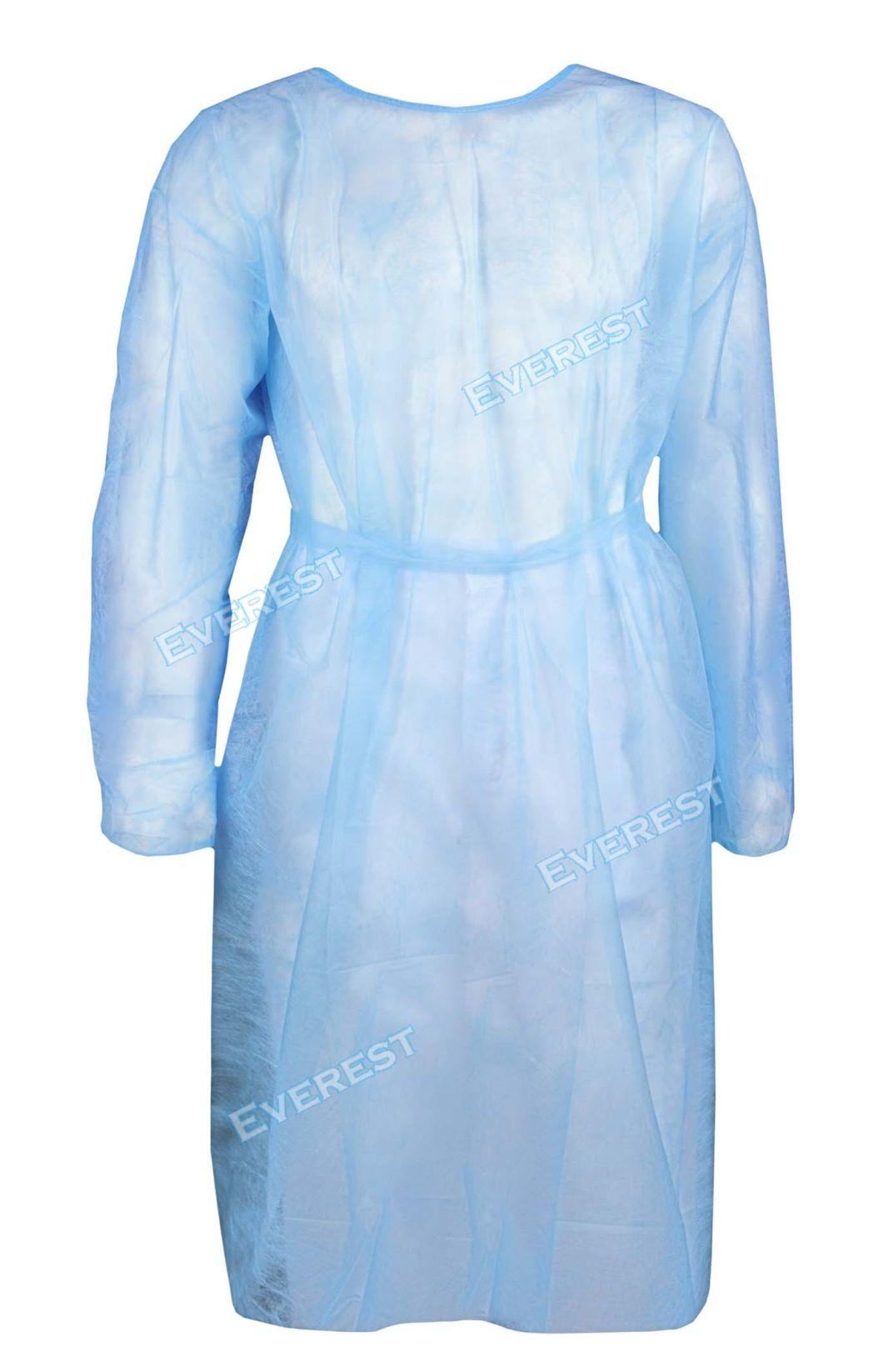 Light Blue Disposable Reinforced Isolation Gown