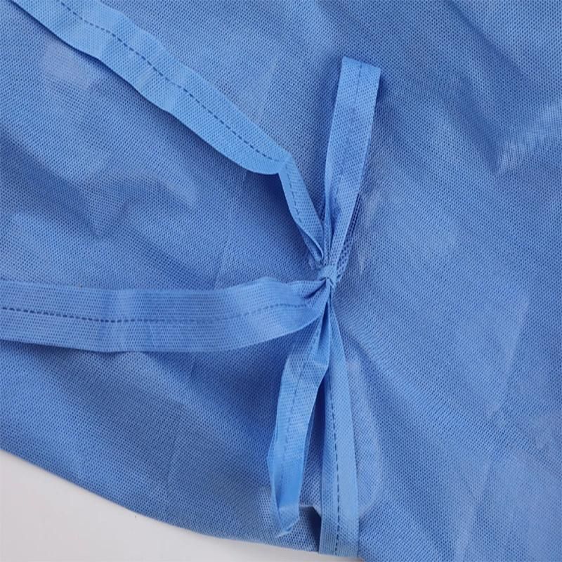 Disposable Nonwovens Protective Gown AAMI PP+PE Isolation Clothing