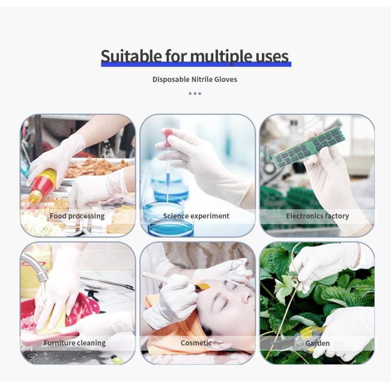 Health Work Inspection Powder Free Latex Hand Gloves