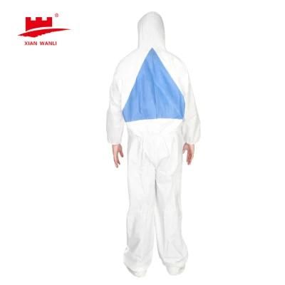 Microporous Coverall Full Body Protective Non Woven Work Safety Protection Clothing Coveralls with Hood and Tape