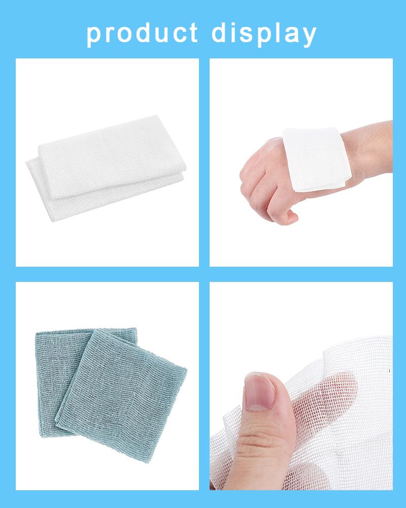 Different Cutting Manufacturer Made Y/I Cut Gauze Swab Medical Absorbent Sterile Gauze Sponges Gauze Dressing Swab Gauze Bandage Gauze Pads