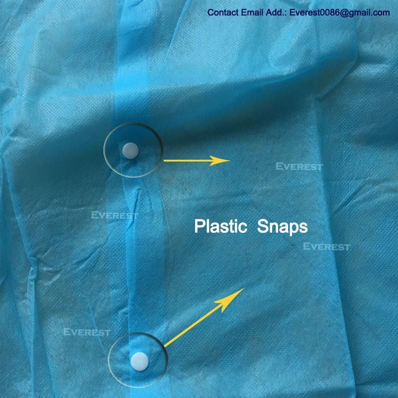 Polypropylene/Nonwoven/PP/SMS/Medical/Surgical/Standard Impervious Protective Visitor Lab Coat Jacket Disposable Protective Lab Coat Dust Coat for Laboratory