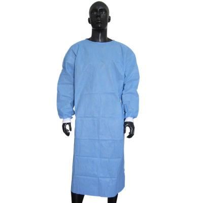 Medical Supplies Blue Isolation Gown PP+PE Surgical Disposable Dental Gown