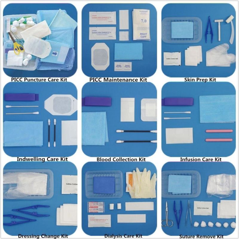 Cheap Hospital Disposable Sterile Basic Wound Dressing Kit