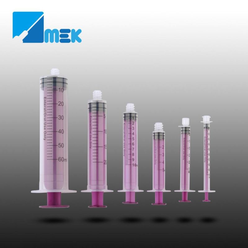 Disposable Enfit Syringe for Feeding Use with Silicon Pad Latex Free