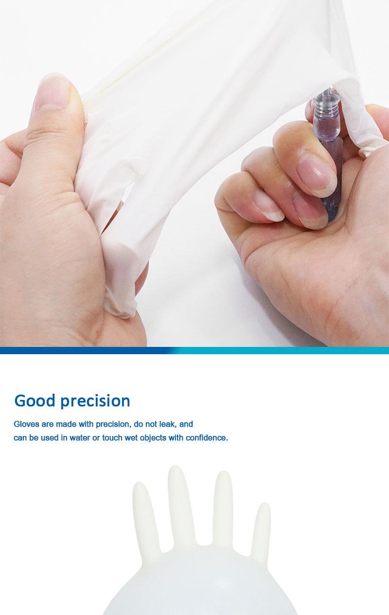 Disposable Rubber Protective White Latex Examination Gloves