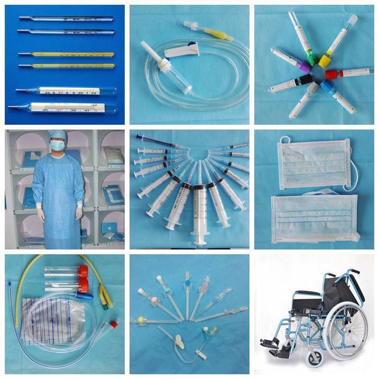 Three-Part /3 Part Hos Medical Sterile Hospital Plastic Disposable Syringe 3ml with Needle Luer Lock Slip for Single Use