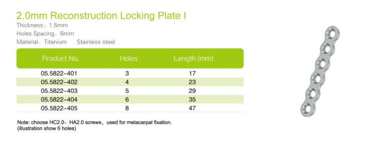 OEM Implant Mini Locking Plate Medical Supply Medical Equipment