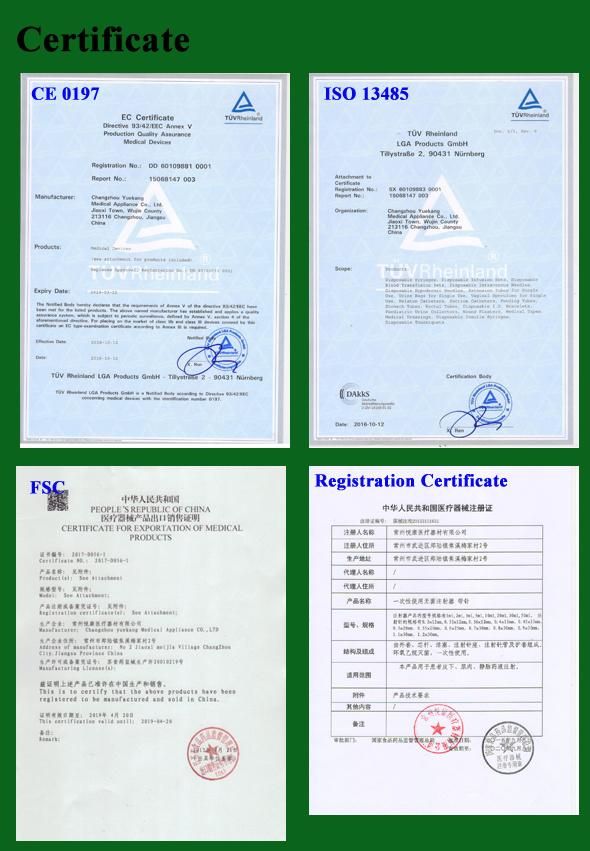 3-Parts Plastic Sterile Disposable Syringe with Ce&ISO Approved