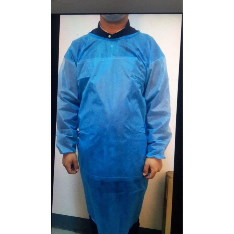 Hooded Disposable Gown Microporous Coverall Safety Full Body Protection Clothing