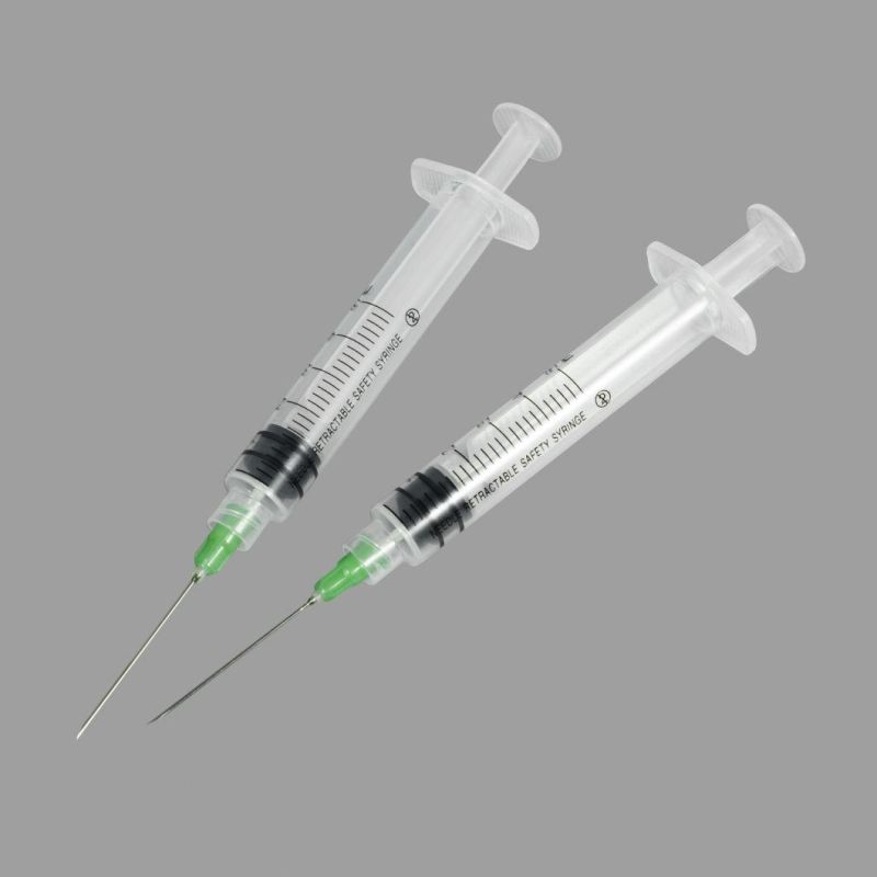 Manual Retractable Safety Syringe 1/3/5/10ml with CE/FDA Certificate