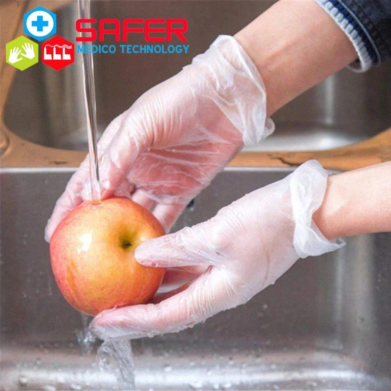 China Blue Vinyl Disposable Examination Gloves for Food Handling