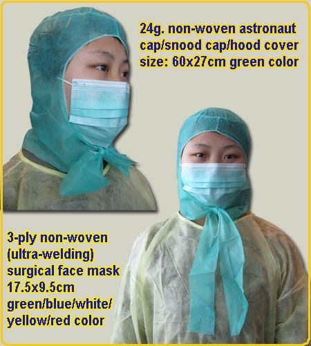 Medical Disposable PP Nonwoven Bouffant Cap Astronaut Hood Cover