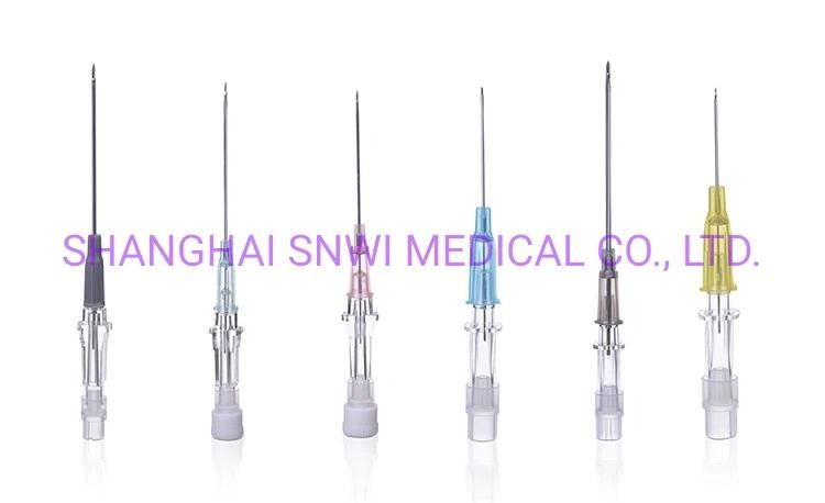 CE&ISO Approved Medical Disposable Sterile IV Cannula with Wings and Injection Port 14G to 24G