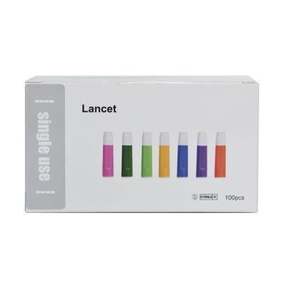 Medical Disposable Sterile Glucose Blood Lancet Single Use for Fingertip Blood Sampling