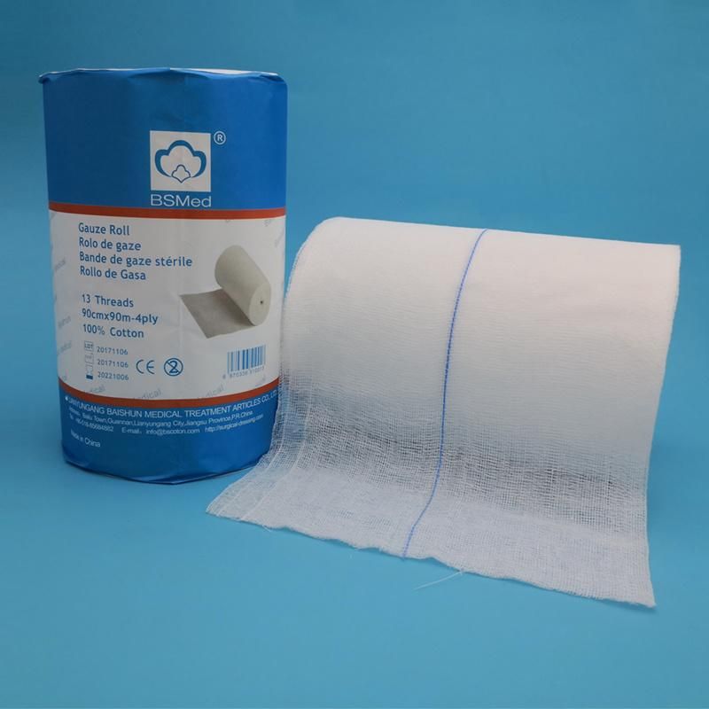 Surgical Materials Ce and ISO Approved Absorbent Gauze Roll Disposable Medical Supplies