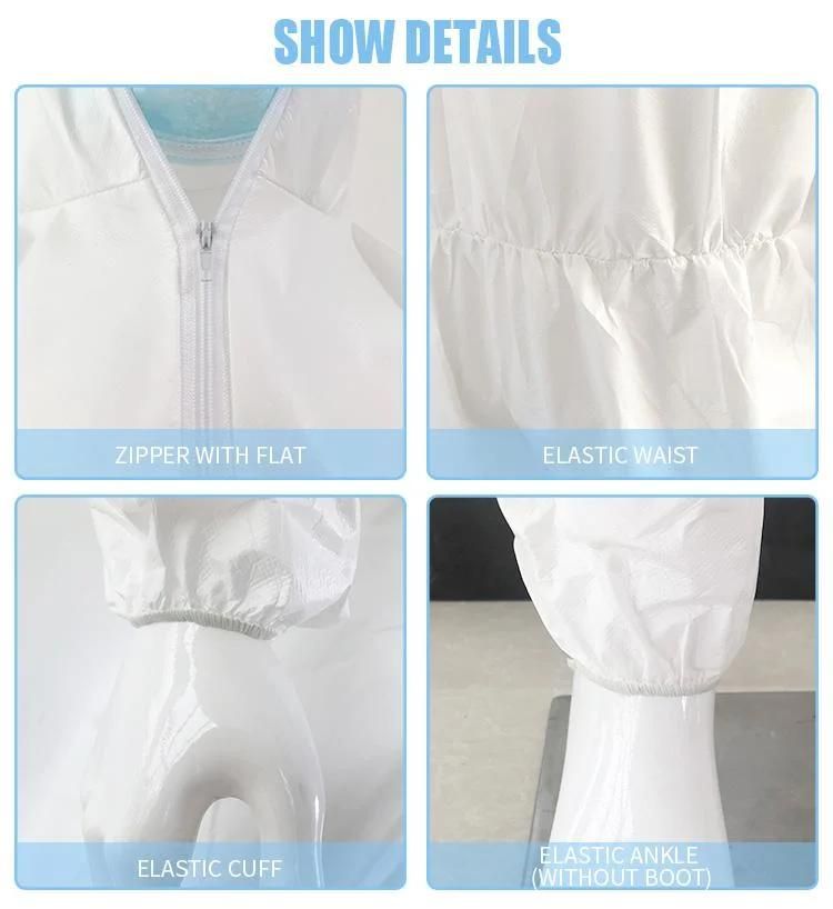 Disposable Coveralls Spp SMS Mf Nonwoven Protective Clothing Workwear