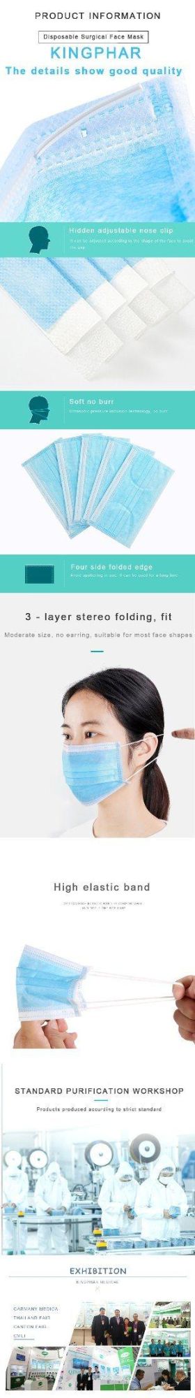 White CE Approval Type 2 Medical Grade ASTM Level 3 Face Mask Disposable