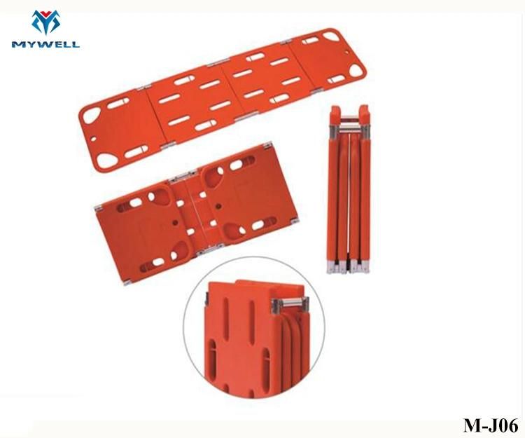 M-J06 Hospital High-Strength Economic Water Rescue Plastic Spine Board with Straps