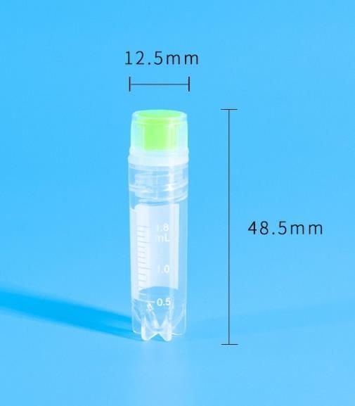 Plastic Disposable 0.5ml Conical Cryogenic Self Standing Transparent Freezing Cryovial Cryo Tube