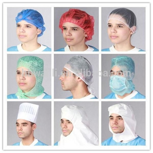 Disposable Non Woven Strip Bouffant Head Cover Hair Clip Cap