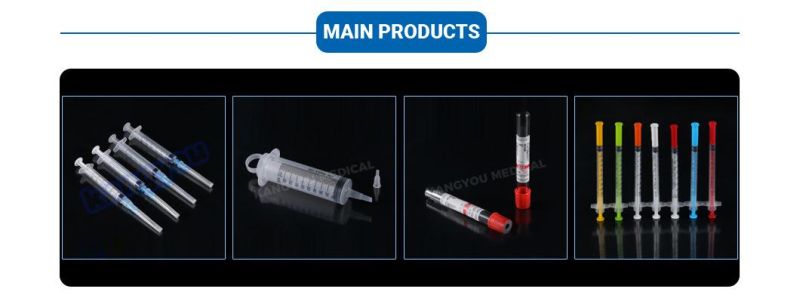 Medical Products Disposable Injection Plastic Insulin Syringe with Fixed Needle or with Detached Needle 30g or 29g