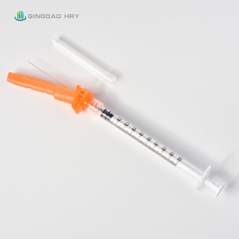 Disposable Vaccine Syringe Medical Syringe with Needle & Safety Needle Safety Syringe