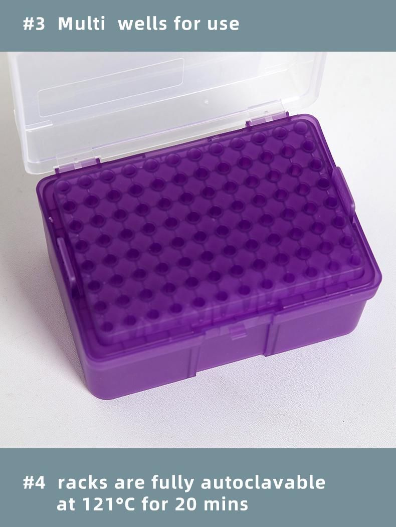 E. O Sterile 100 Wells Boxed Filter Tip 1000UL Pipette Tip Box